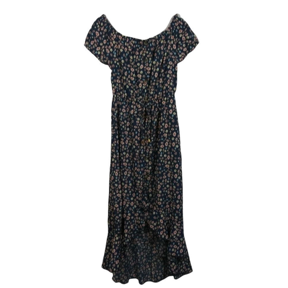 Indulge Flora High/Low On/Off Shoulder Dress - Sz M